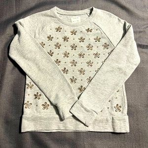 CREWCUTS Snowflake Sweater, Rhinestone Girls Size 12 Pullover